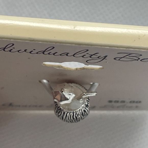 Sterling Silver Coconut Drink Bead for Pandora-style Bracelets - Picture 3 of 3